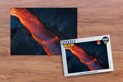 Puzzel Lava uit een vulkaan - Legpuzzel - Puzzel 500 stukjes