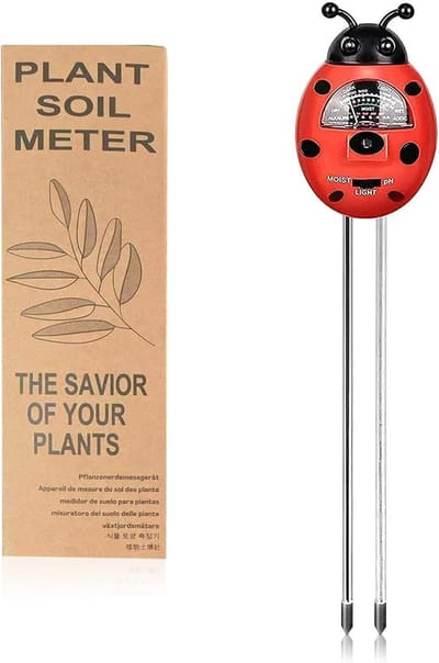 Bodemtester - Plantenmeter Vochtigheid Licht - Planten Verzorgen - Batterijloos Werken - 4 x 7 x 26 cm