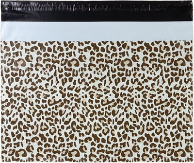 Verzendzakken voor Kleding - 100 stuks - 50x35.3cm - Bruin, Ecru/Beige, Print / Multi colour Verzendzakken Webshop - Verzendzakken plastic met plakstrip