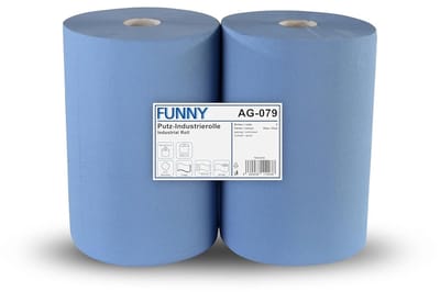 3-laags gerecycled poetspapier blauw, 500 vellen, 2 stuks