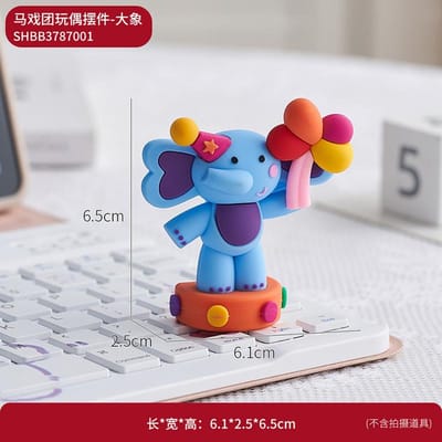 Ravissant Ornement de Clown de Cirque Mignon Figurines Miniatures Résine Figurine d'Action Poupées Micro Paysage Décorations Jardin Féerique Cadeau gray