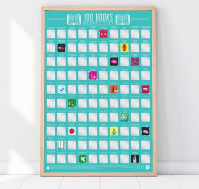 Gift Republic Bucketlist Scratch Poster - 100 Boeken