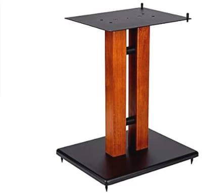 Monolith 18" kersenhouten luidsprekerstandaard met verstelbare bovenplaat, kersen (elk) hold luidsprekers met een gewicht tot 75 lbs, perfect voor midden- of boekenplankluidsprekers