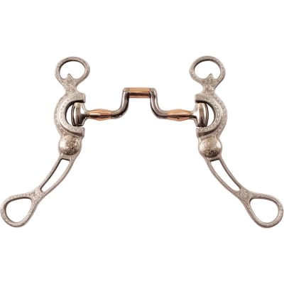 Mors western snaffle voor paard van aluminium met koperen zijkanten Metalab FG