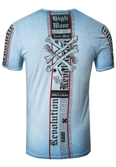T-shirt met voor- en achterkant bedrukt