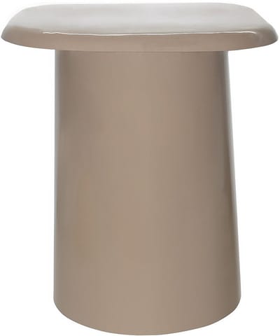 Vente-unique Bijzettafel van metaal - Glanzend taupe - LONIRA