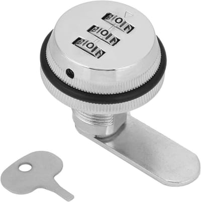 Deurkrukslot Combinatie - Lade Slot Kast - Kastdeur Beveiligen - 3-Cijferig Wachtwoord - 10x10x10 mm - Zilver