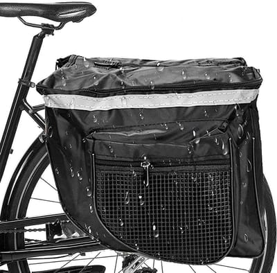 Dailygoods- Fietstas Dubbel Waterdicht - Reflecterende Fietstas - Multifunctionele Fietstas - Fietstas Achterbank - Mesh-Tas - Eenvoudige Installatie - Fietsbagage