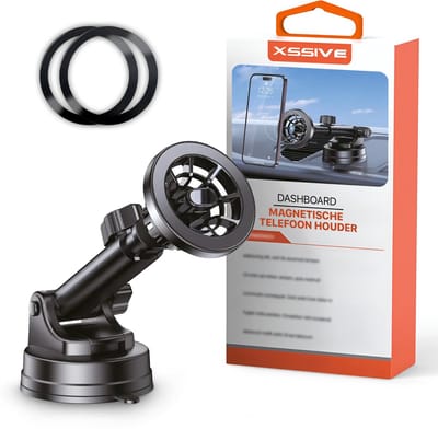 Xssive Telefoonhouder Auto Zuignap - Dashboard en Voorruit - Geschikt voor MagSafe autohouder - GSM Houder Auto Magneet - 360 Graden Draaibaar - Telefoonhouders Auto Magnetisch