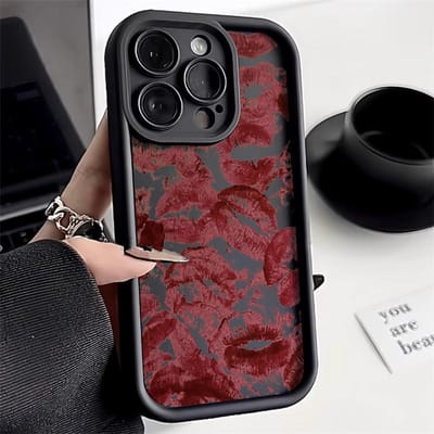 Coque de téléphone à lèvres sexy pour iPhone 13, 15, 14, 12, 11, 16 Pro Max, Funda pour iPhone 16, 14, 15, 7, 8 Plus, XR, XS, X, SE, Candy Love Heart Cover For iPhone 13Pro Max