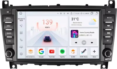 Autoradio met bluetooth - Carplay - Voor Mercedes-Benz C-Klasse W203 / W209 (C180 / C200 / CLK200) - Geschikt voor Apple en Android - Stereo - Navigatie - Navigatiesysteem auto - 6GB 64GB