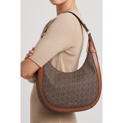 Michael Kors Large Crescent Top Zip Hobo Shoulder Brn/luggage Maat: OS | Handtassen Outlet | Dames | Bruin
