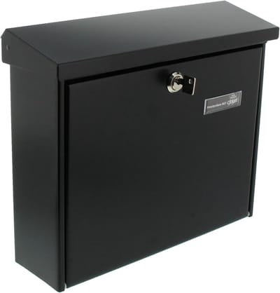 Letterbox with Opening Stop - Amsterdam 867 - A4 Slot - EU Standard EN 13724 - Black