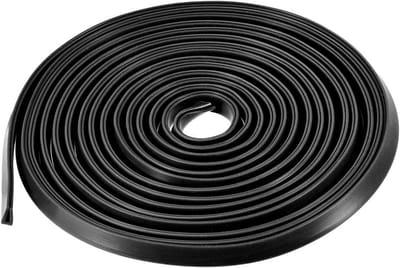 Zwarte U-Profiel Randafdichting Strip voor Kleine Randen tot 2.5mm Dikte, Flexibel PVC