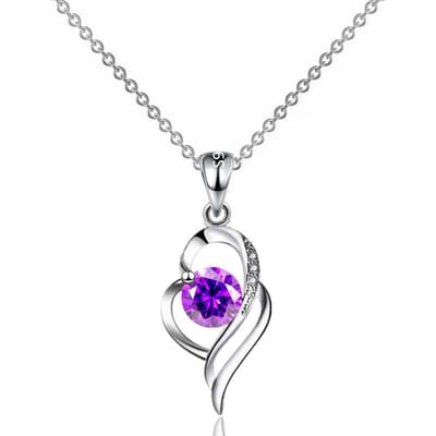925 ketting dames sleutelbeenketting heeft jou in mijn hart hanger Koreaanse sieraden gray