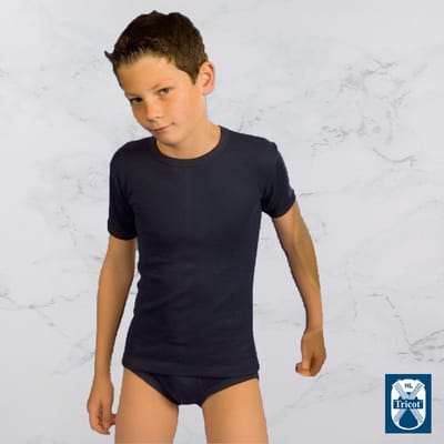 HL Tricot - T-shirt korte mouw Xander - Maat 116 - Jongens - GRIJS -