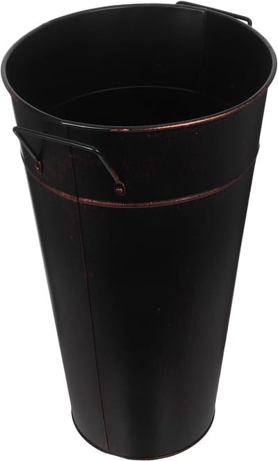 Metalen Houtblokhouder - Haardhout Drager - Haardhout Opslag - Met Handvat - 35 cm Breed - Donkerbruin