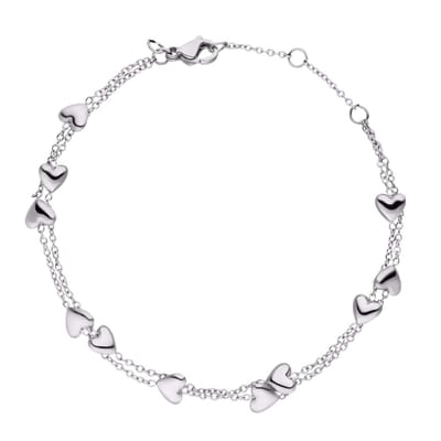 Victorious Dames Armband Zilver – Zilveren Hartjes – 13.5 t/m 18cm