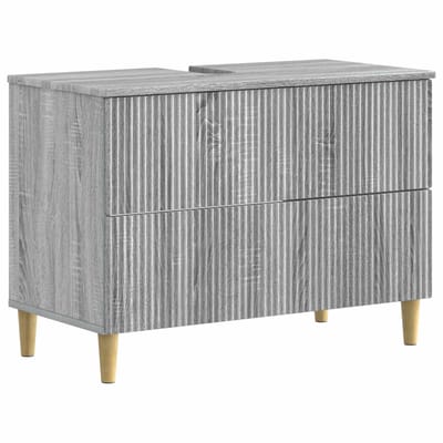 vidaXL - Wastafel - kabinet - voor - de - badkamer - ARNHEM - Grijs - Sonoma