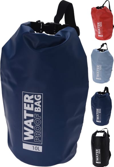 Sporttas 10 liter waterdicht (1 stuk) assorti