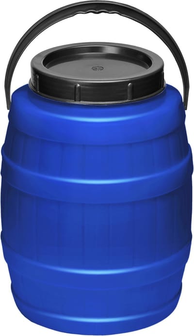 Garronda 12l Kunststof Trommel Met Deksel - Vat - HDPE - Voedselvat – Blauw - GD-STE-BarrelT