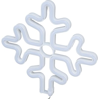 70 inch Neonbord Romantische Kerstsneeuwvlok Batterij USB-Powered LED Neonlicht Decoratie voor Kerstdecoratie 5V white