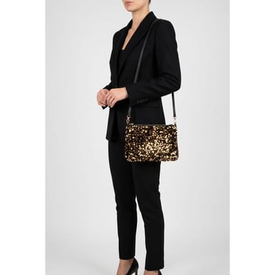 Coccinelle Best Crossbody Paillettes Golden/noir Maat: OS | Clutches Outlet | Dames | Zwart