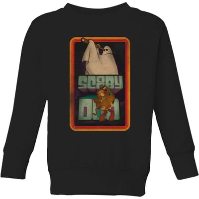 Scooby Doo Retro Ghostie Kids' Sweatshirt - Black - 98/104 (3-4 jaar)