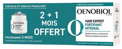 Oenobiol Hair Expert Fortifiant Intégral 2 Maanden + 1 Maand Gratis
