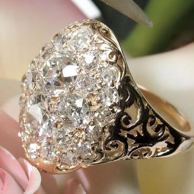 Huitan Prachtige Goudkleur Bruids Trouwringen Volledige Zirkonia Briljant Dames Feestaccessoires Hoge kwaliteit Dames Sieraden 6 gray