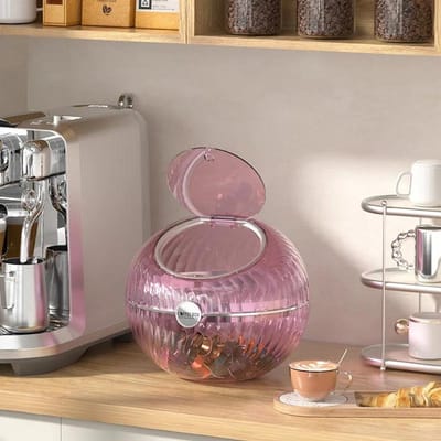 Boîte de Rangement pour Capsules de Café Grand Volume, Garde-manger, Bar, Étagère de Rangement Transparente, Boîte de Rangement pour Capsules de Café, Sachets de Thé avec Couvercle