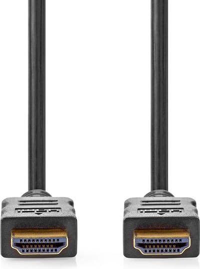 Nedis High Speed ​​HDMI-Kabel met Ethernet - HDMI Connector - HDMI Connector - 4K@60Hz - ARC - 18 Gbps - 2.00 m - Rond - PVC - Zwart - Label