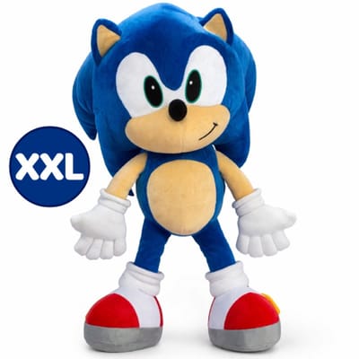Sonic The Hedgehog Pluche Knuffel XXL 100 cm {Sonic the Hedgehog 2 Grote XL Plush Toy | Speelgoed knuffeldier knuffelpop voor kinderen jongens meisjes | Sonic De Egel | Silver, Knuckles, Shadow, Miles Tails Prower , Amy, Dr. Eggman}
