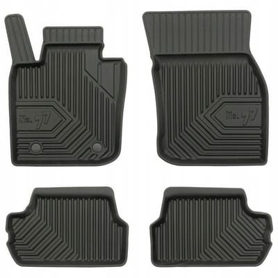 Frogum No.77 Luxe Rubberen Automatten Set - Geschikt voor MINI COOPER / COOPER S (F56) Vanaf 2014 - 3-deurs Versie - 4-delig - Perfecte Pasvorm - Geurloos TPE - 4 cm Hoge Rand - Zwart