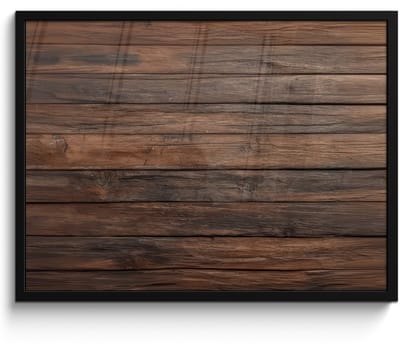 Poster in lijst - Fotolijst 70x50 cm - Posters - Houten plankpatroon - Warmte - Natuurlijk - Posterlijst zwart - Decoratie - Wanddecoratie woonkamer - Muurdecoratie slaapkamer