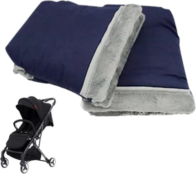 Kinderwagen Handschoenen - Wandelwagen Mof - Warm Blijven - Waterdicht En Winddicht - 23x18.5cm - Zwart