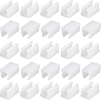 Stoelpootdoppen - Meubelbeschermers - Vloeren Beschermen - U-vormig Ontwerp - 25 Stuks - Wit