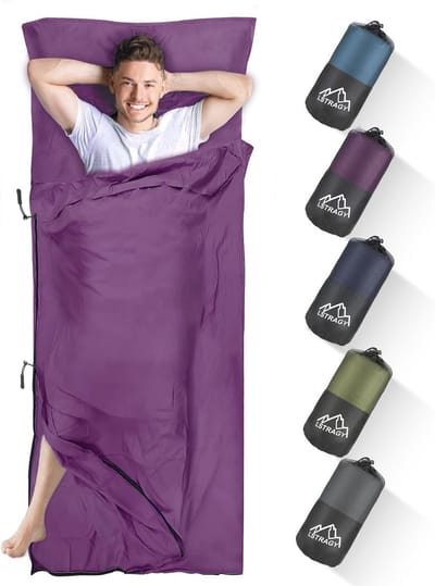 Geüpgradede Huttenslaapzak 2-in-1 Microvezel | Ideaal voor Backpacking en Camping