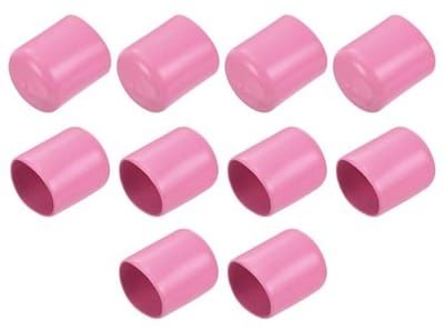 Rubberen Eindkappen 22 mm (7/8 inch) - 10 Stuks Ronde Beschermkappen voor Schroeven - Roze