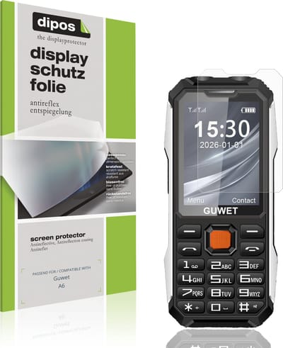 dipos – 4x Matte Beschermfolie geschikt voor Guwet A6 | Krasbestendige & antireflecterende Screenprotector Ultra-Thin