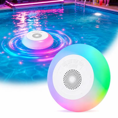 2PCS Waterdichte Bluetooth luidspreker IP68 - Draadloze draagbare audio - met ledverlichting - Luidspreker - 360 Surround Sound - Geschikt voor badkamer, zwembad, auto, strand, binnen- en buitengebruik
