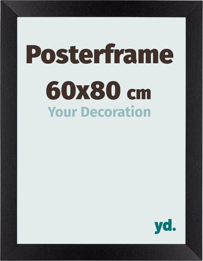 Your Decoration - Posterlijst 60x80 cm - MDF - Zwart Mat - Parma