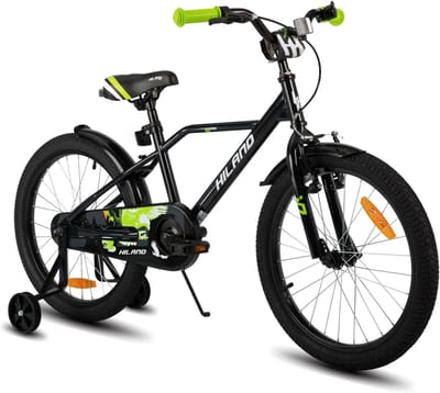 Kinderfiets - Jongensfiets Kinderloopfiets - Veilig Leren Fietsen - Dubbele Remmen - 20 Inch - Groen