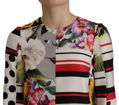 Bloemenpatchwork Mini-jurk Multicolor