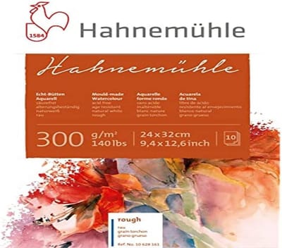 Aquarelblok 300 g/m² Ruw 10 Vellen 24 x 32 cm Ideaal voor Nat-in-Nat Techniek
