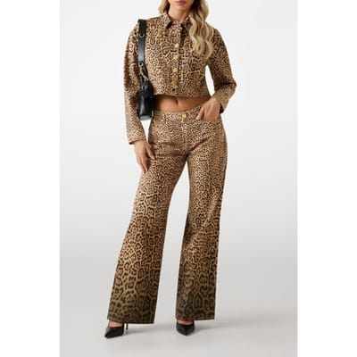 GUESS Edda Denim Printed J Charming Leopard Deg Taglia: 38 | Giacche di jeans Outlet | Donna | Blu
