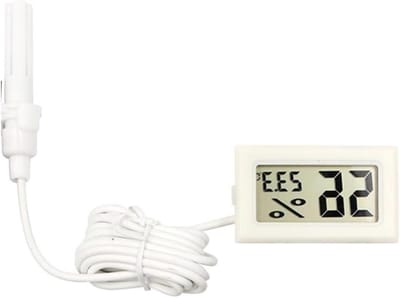 Digitale Thermostaat - Hygrometer Meter - Binnen Klimaat - Regelaccuraatheid 0.1°C - 48 x 28.5 mm - Wit