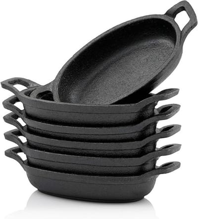 GTB® Gietijzeren Pan Bbq - Gietijzeren Skillet - Pan Bbq - Zwart - 20cm x 20cm x 5cm