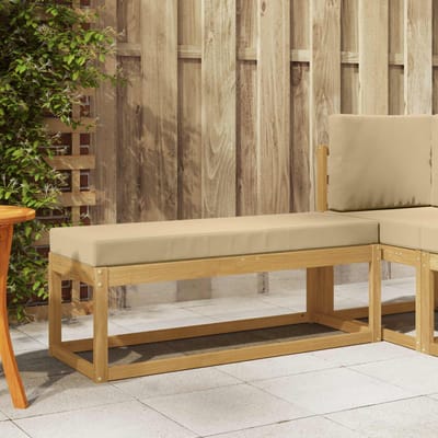 vidaXL - Buitenstoel - Bank - Massief - Acacia - Hout - Wit