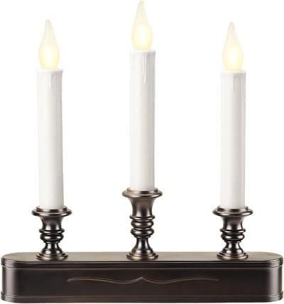 LED venster kandelaar 3 treden 11.5 inch hoog batterij werkt timer